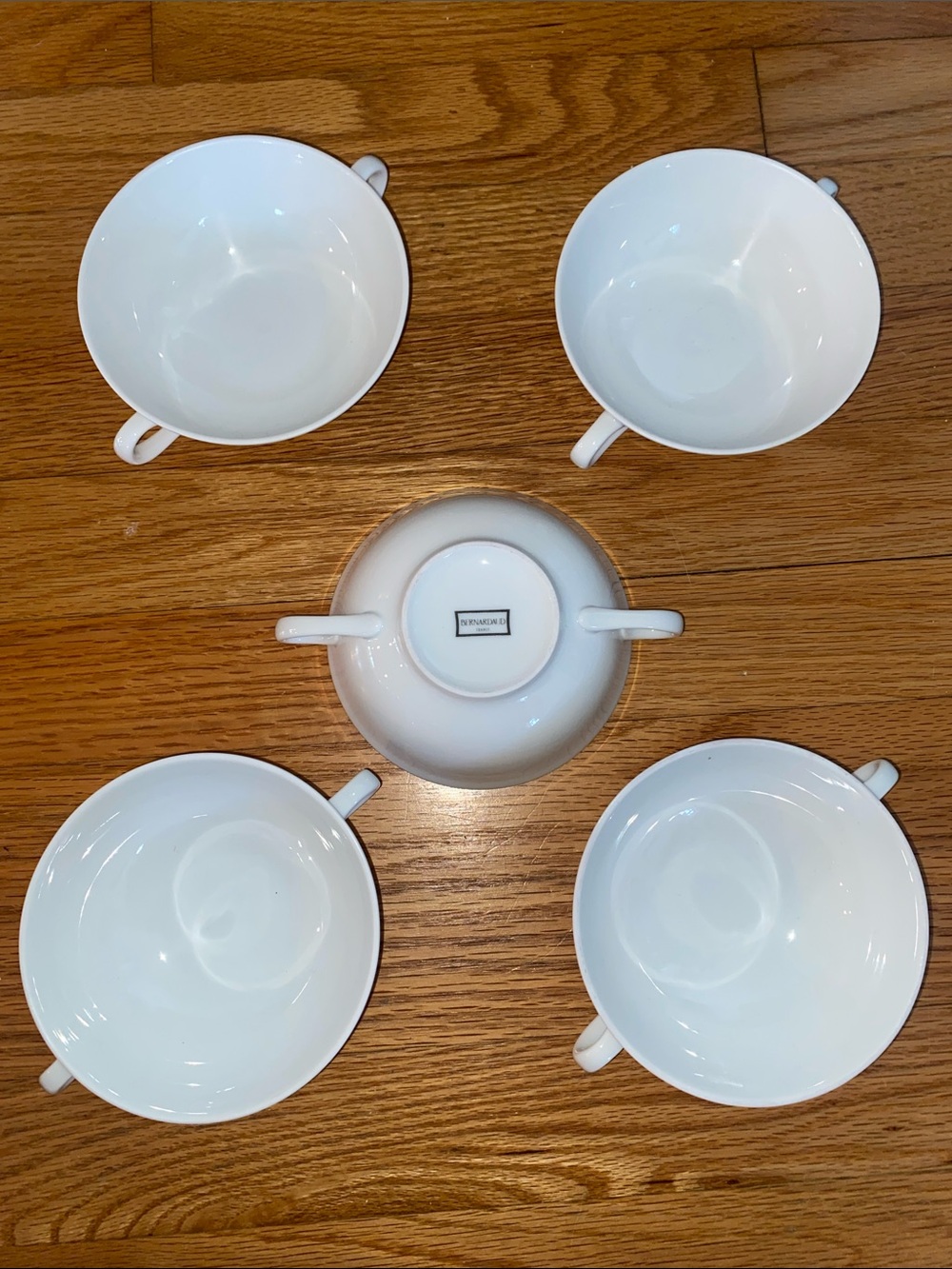 Bernardaud White Limoges Cream Soups – Set of 5 - Phoebe